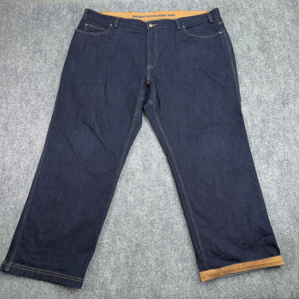 Duluth Trading Jeans Mens 44 (Fits 46x30) Indigo Coolmax Flex Ballroom‎ Relaxed